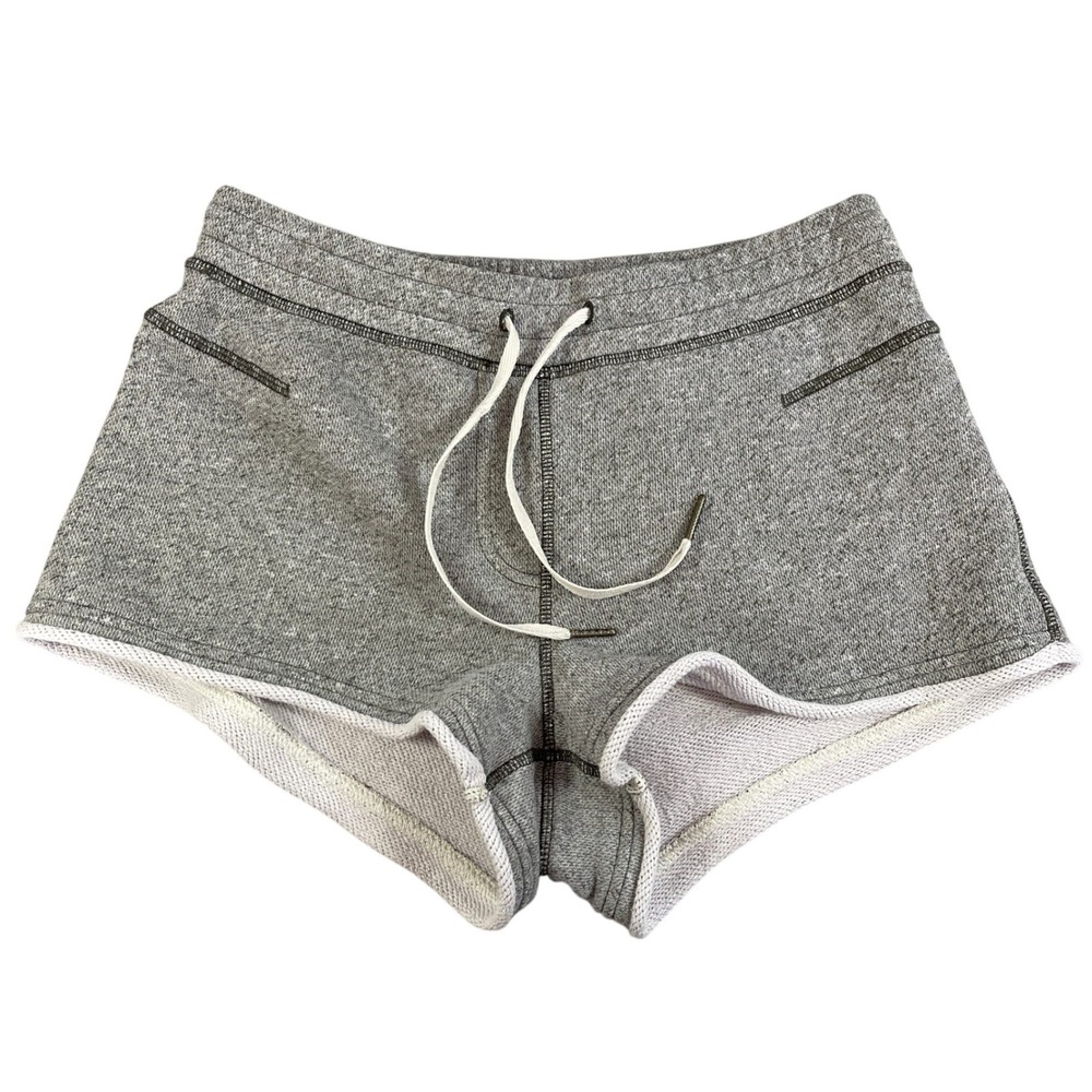 Lululemon All You Need French Terry Drawstring Shorts Womens 4 Heathered Gray